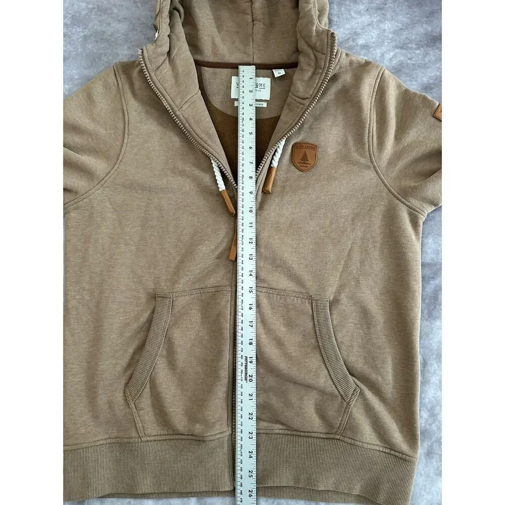 Naketano Women's Full-Zip Hoodie Sweatshirt Walk On The Wild Side M Brown - Picture 11 of 12